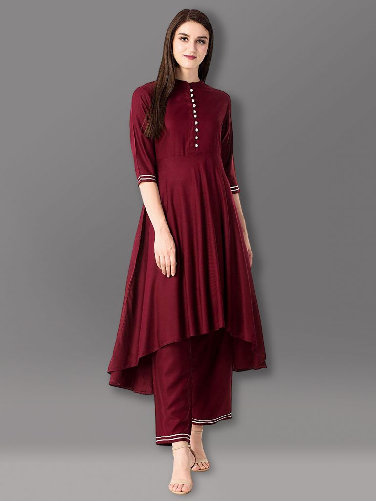 Maroon Rayon Kurti