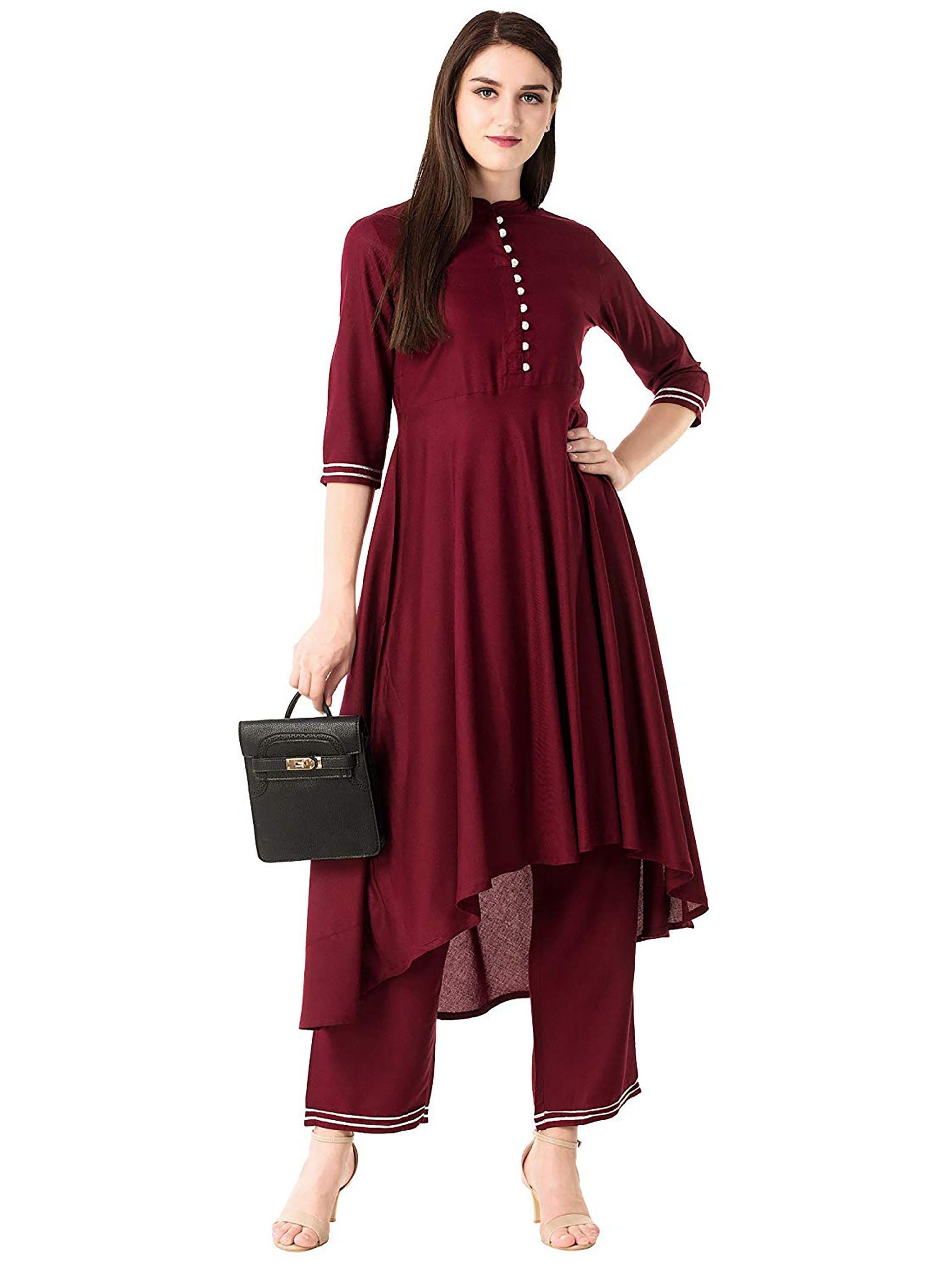 Maroon Rayon Kurti (Copy) - Image 3