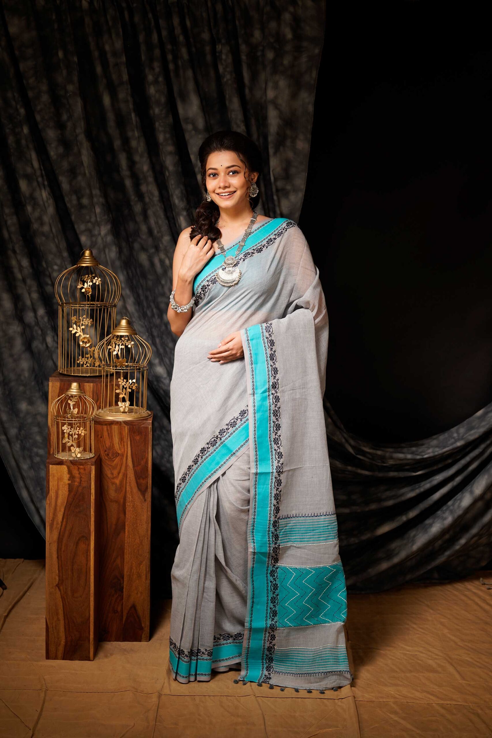 Sky Blue Banarasi Art Silk Saree (Copy)
