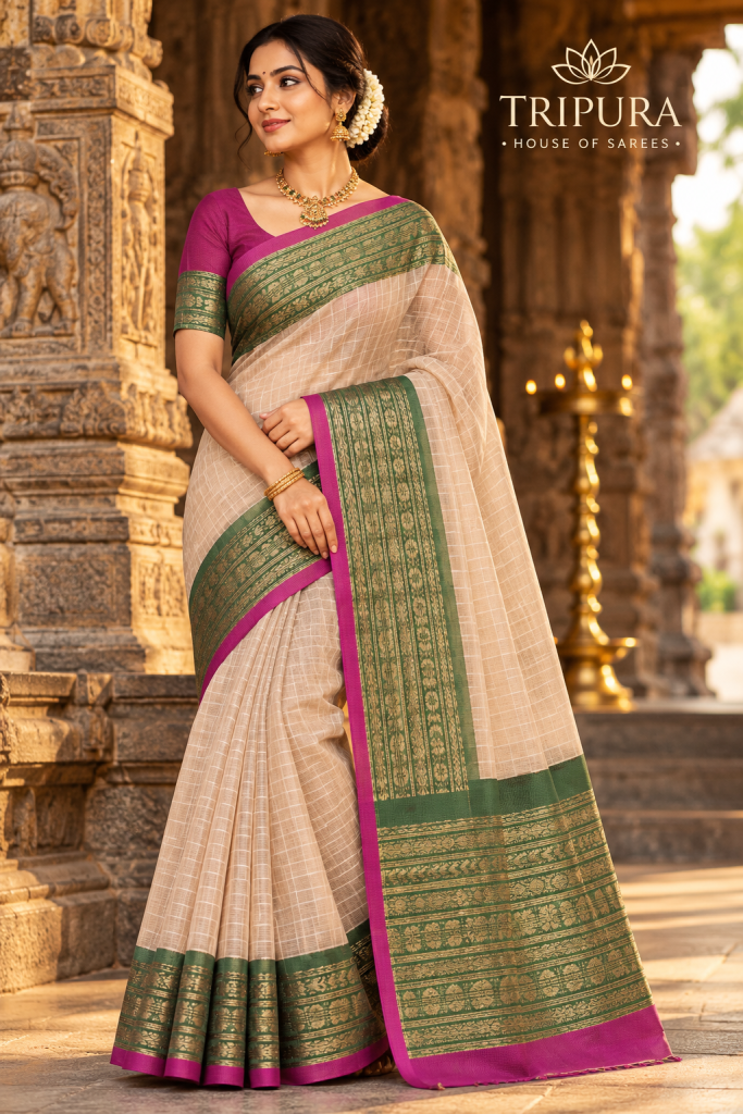 Cotton Gadwal saree