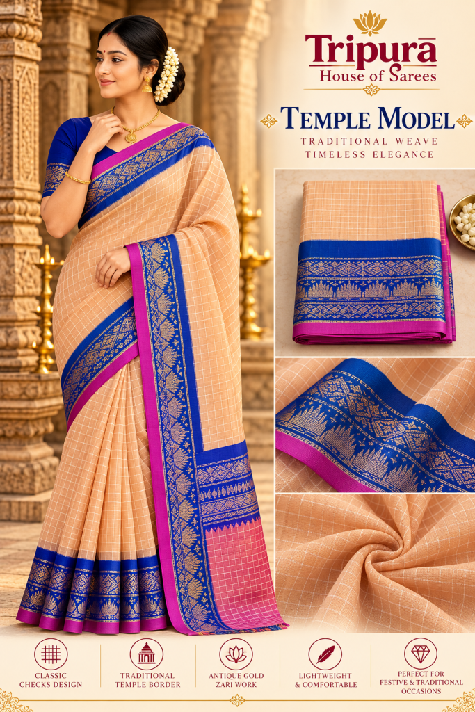 Coton Gadwal Saree