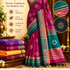Vishnu Puri Geometric Dotted Motif Sarees - Thumbnail Image 1