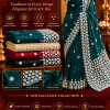Floral Embroidered Fancy Saree - Thumbnail Image 1