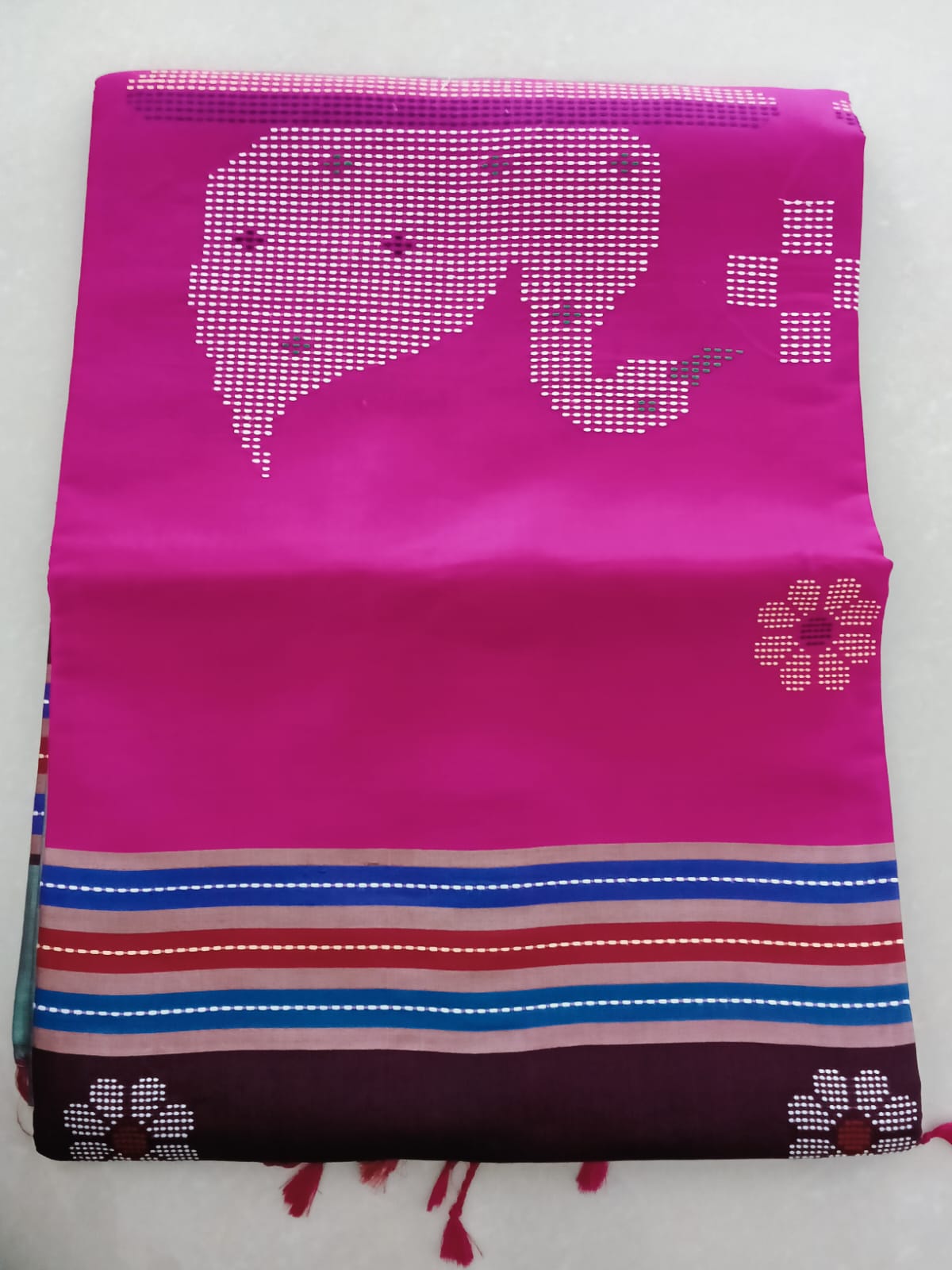 Vishnu Puri Geometric Dotted Motif Sarees - Image 6