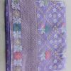 Lavender Purple Floral Jacquard-Style Saree - Thumbnail Image 2