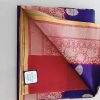 Kora Banarasi Saree with Purple & Wine Maroon Collection - Thumbnail Image 4