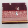 Kora Banarasi Saree with Purple & Wine Maroon Collection - Thumbnail Image 5