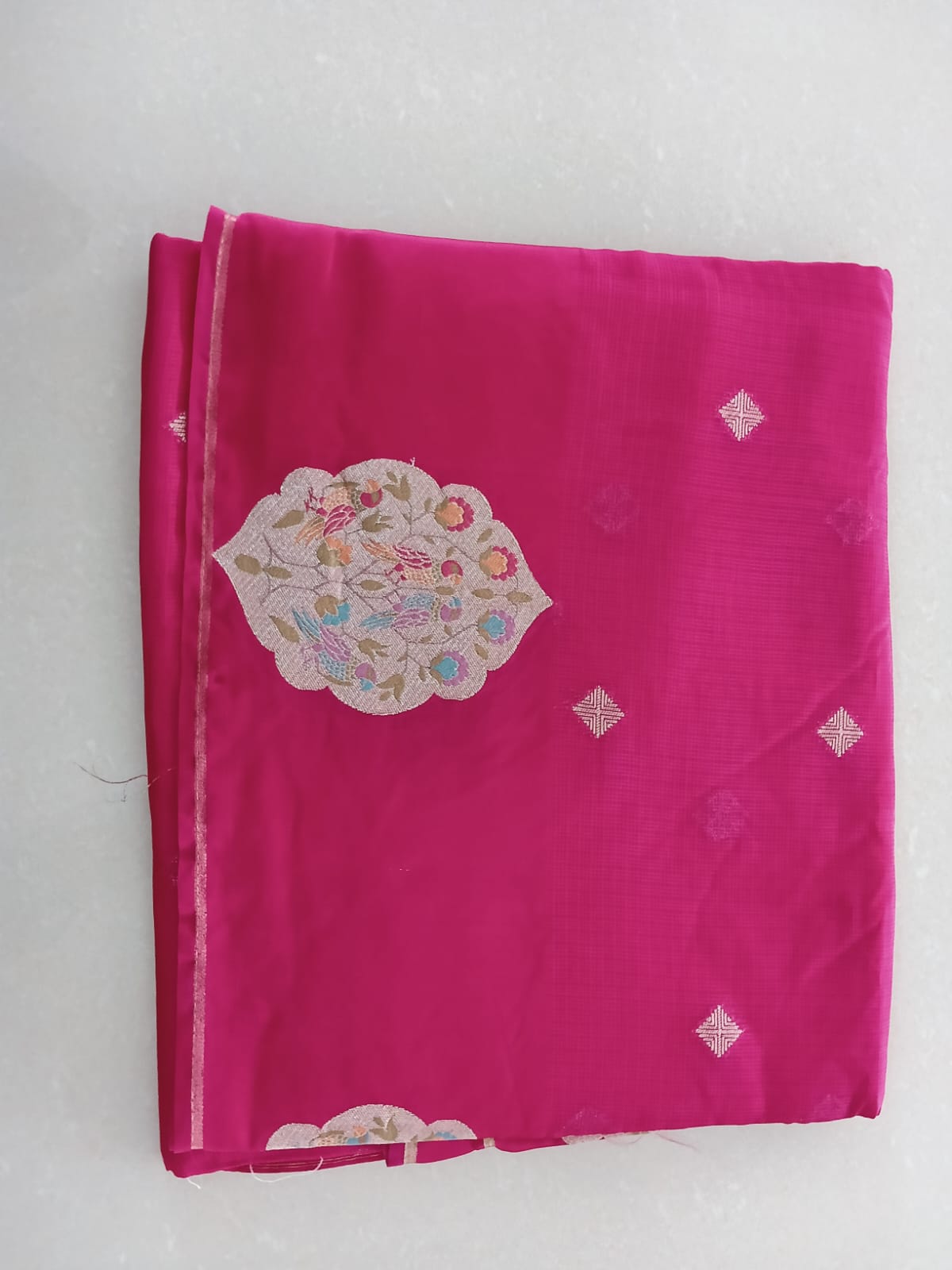 Traditional Floral Zari Border Kota Saree - Image 4