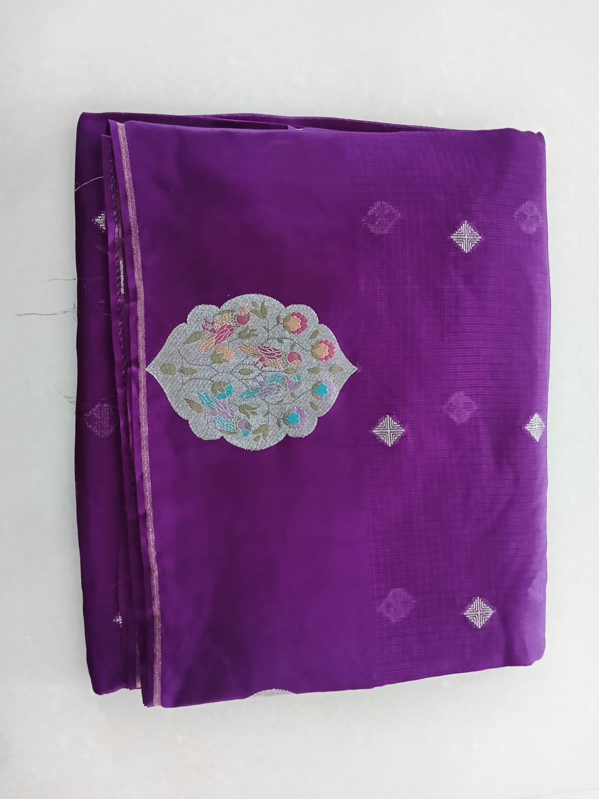 Traditional Floral Zari Border Kota Saree - Image 6
